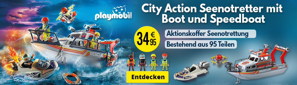 City Action Seenotretter mit Boot und Speedboat Playmobil - TG2420